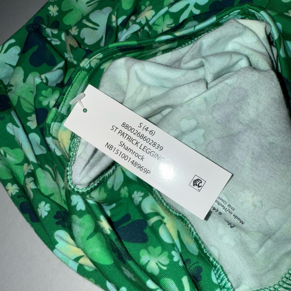 No Boundaries Women’s St Patricks Shamrock High Rise Ankle Leggings New S (4-6) - Picture 10 of 11
